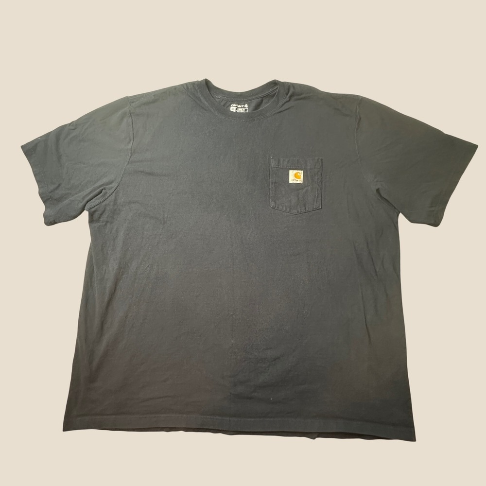 Carhartt T-Shirt Mens 3XL K87-M Navy Blue Loose Fit Short Sleeve Pocket